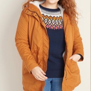 Water-Resistant Hooded Parka jacket coat NWT